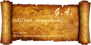 Göbel Armandina névjegykártya